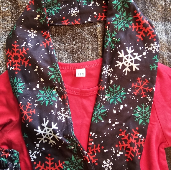 Snowman outfit with scarf size 5 - Picture 2 of 5